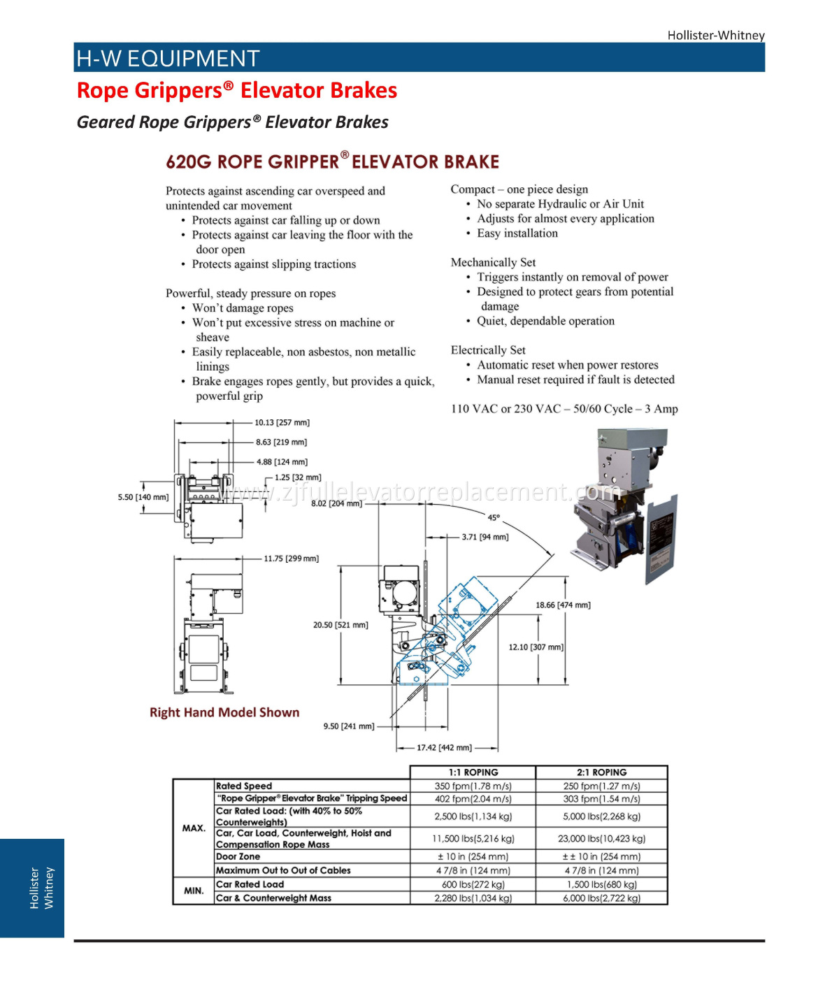 US HW Rope Gripper with UCMP and ACOP